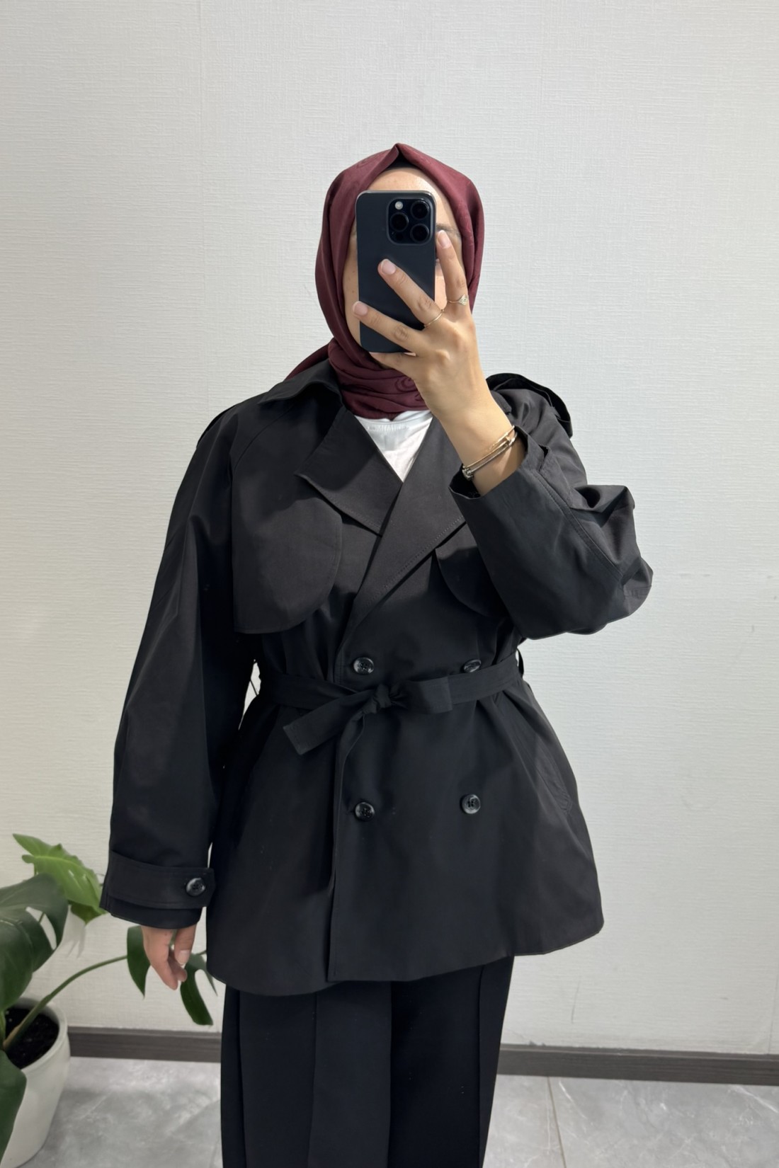 Ara Boy Premium Trençkot Siyah