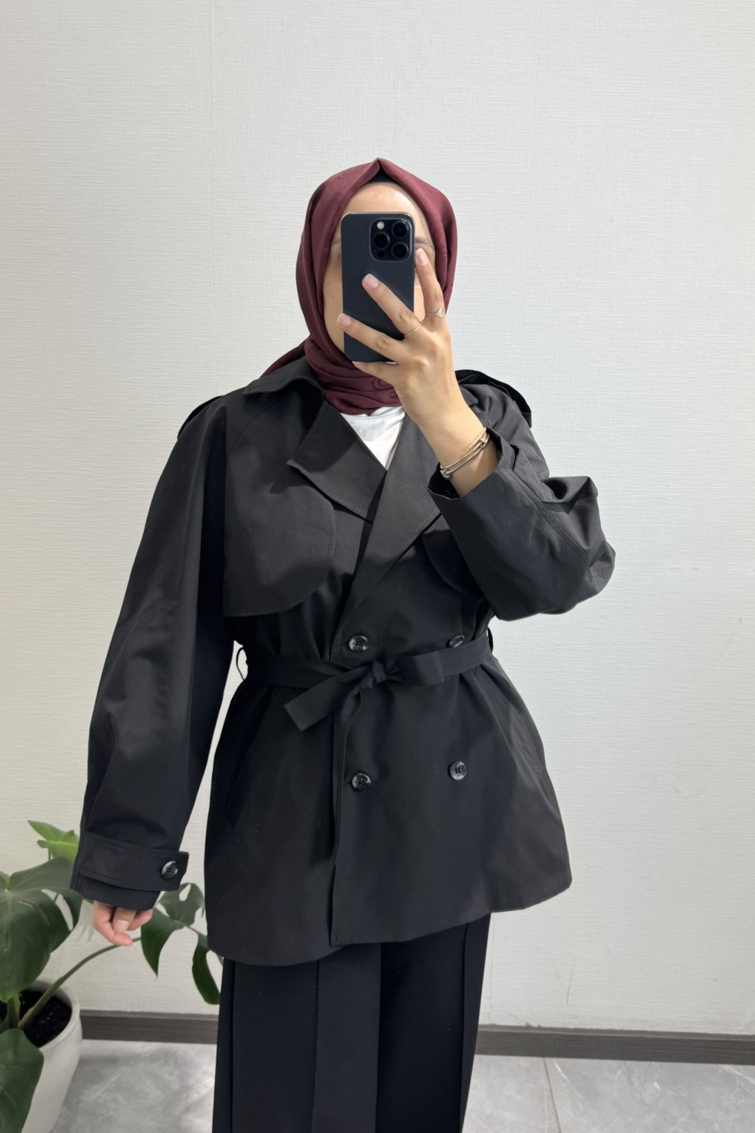 Ara Boy Premium Trençkot Siyah