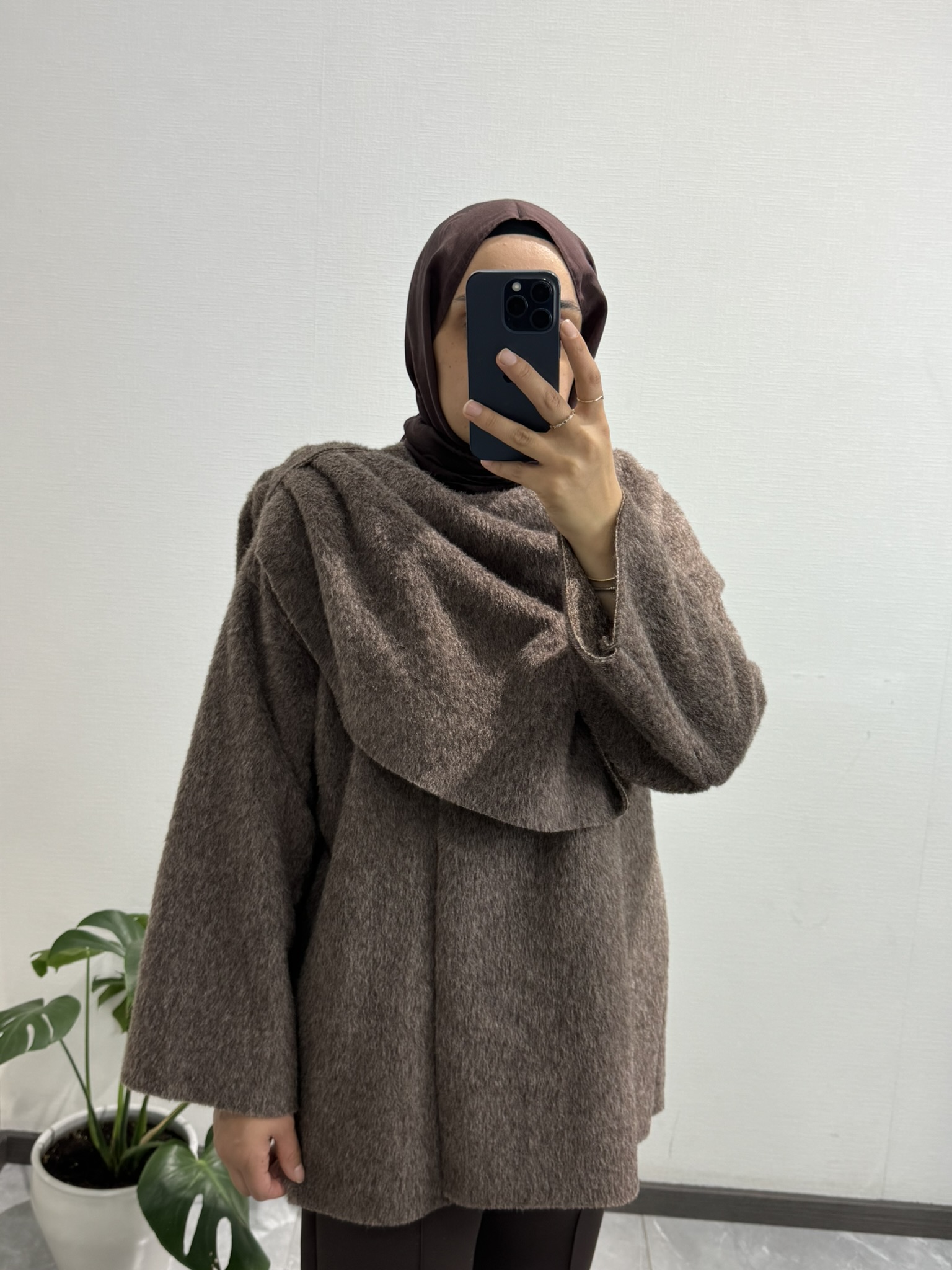 Şal Yaka Kahve Kaban