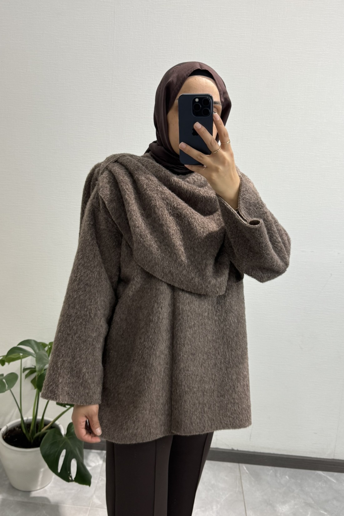 Şal Yaka Kahve Kaban