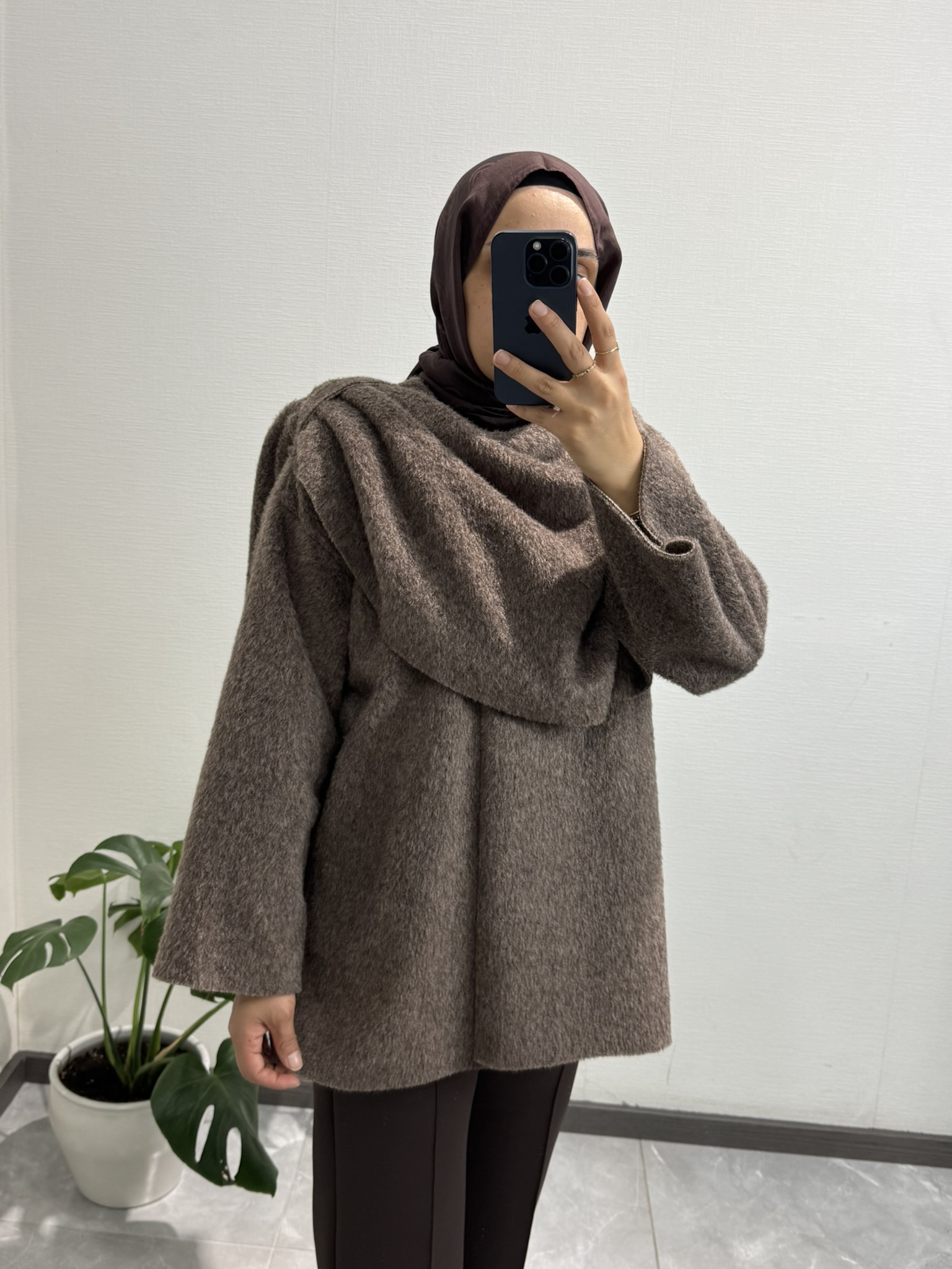 Şal Yaka Kahve Kaban