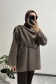 Şal Yaka Kahve Kaban