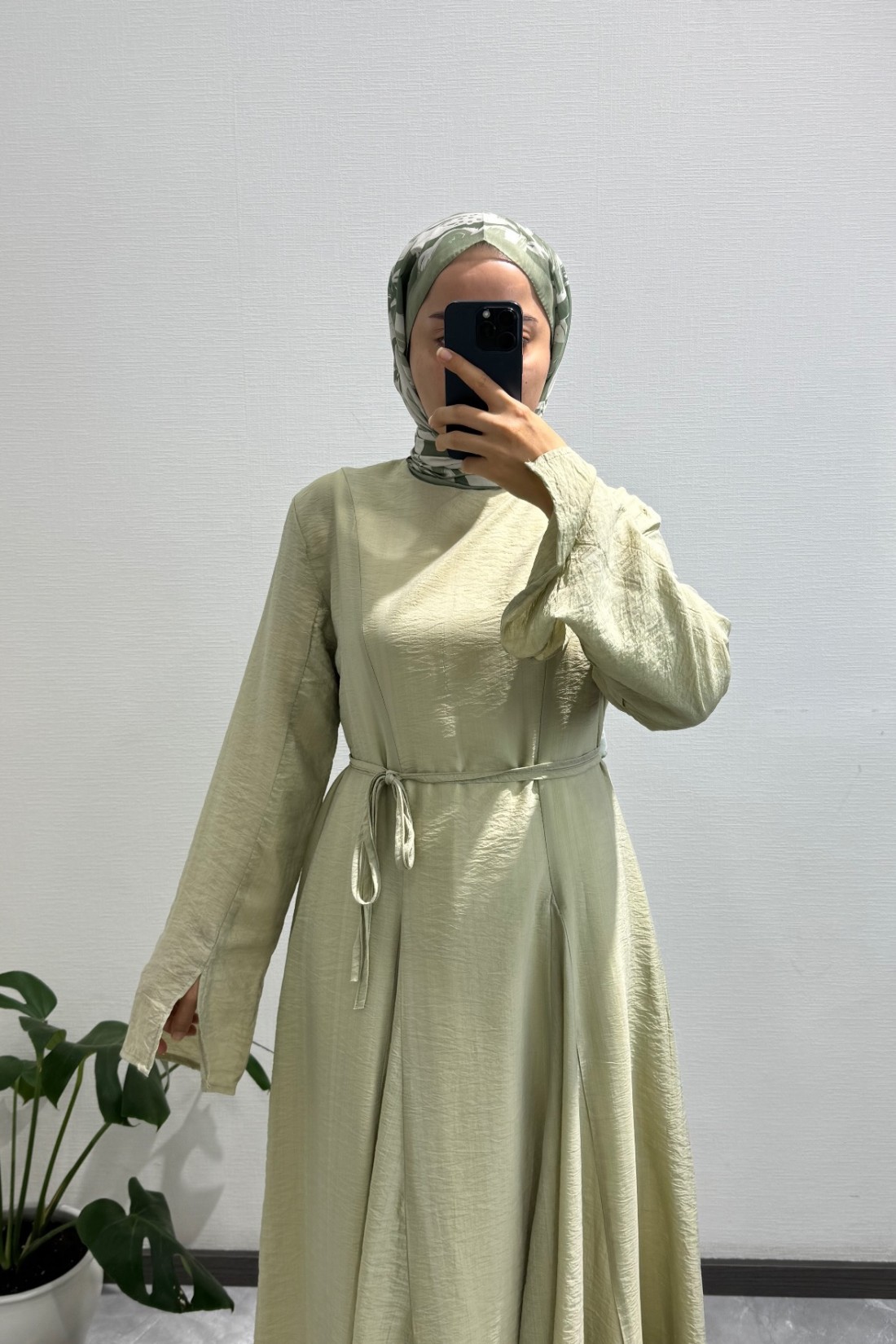 Parçalı Elbise Yeşil