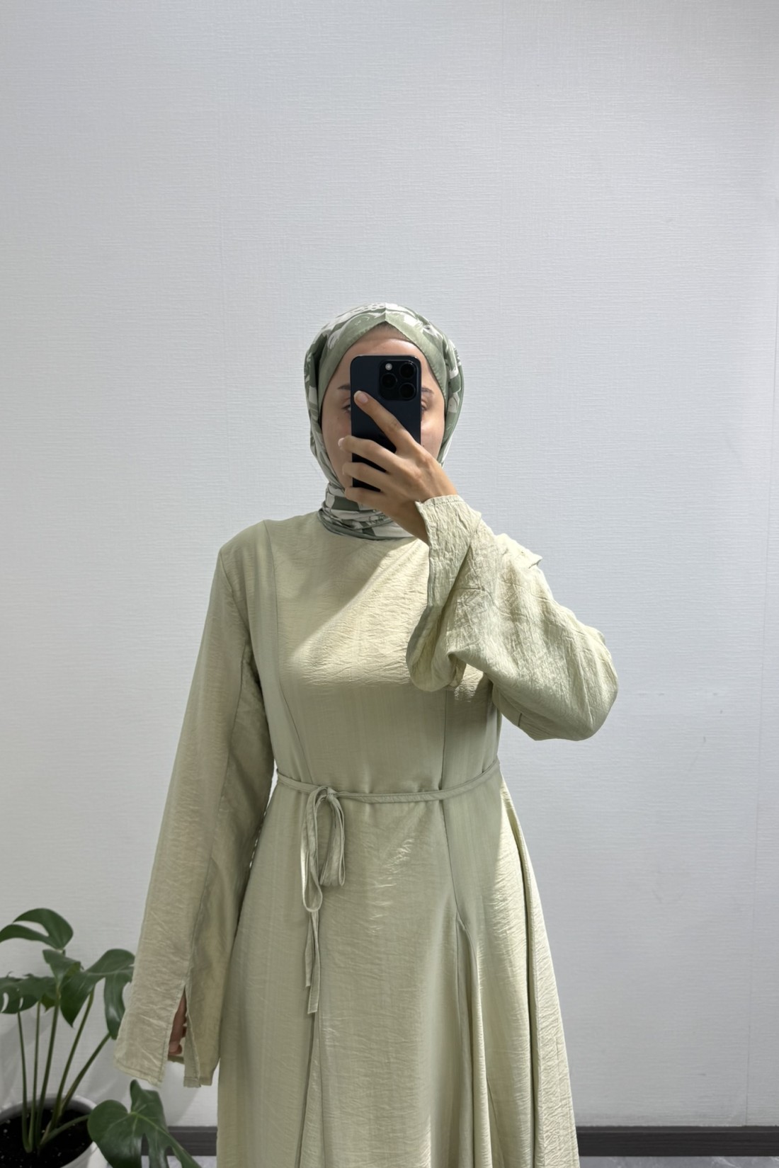 Parçalı Elbise Yeşil