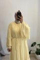Volanlı Yoryo Şifon Butter Yellow Elbise