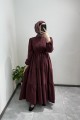 Pamuklu Elbise BORDO