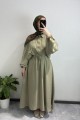 Beli Büzgülü Basic Elbise ÇAĞLA